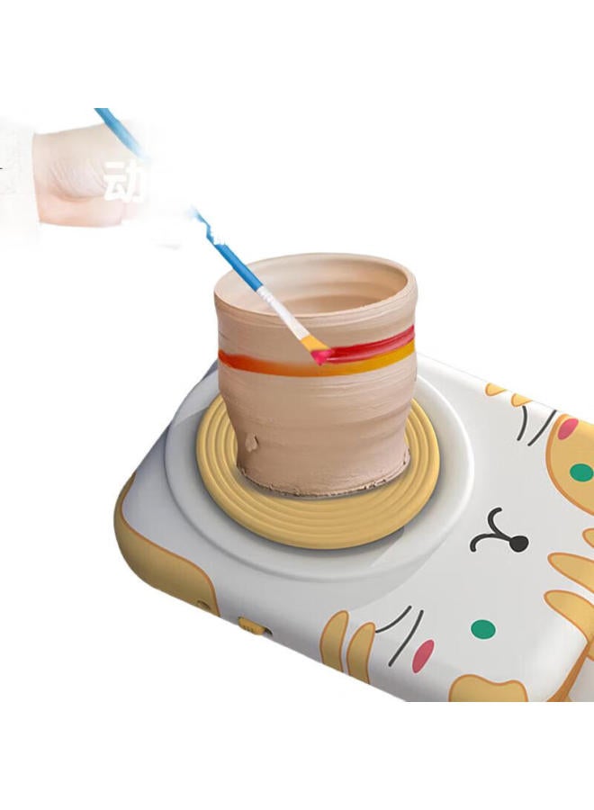 Xst Children'S Toy Pottery Machine, Soft Clay, Elementary School Students' Handmade Diy Special Clay Material Kit, 8-Color Painting, Birthday Gift - Image 2