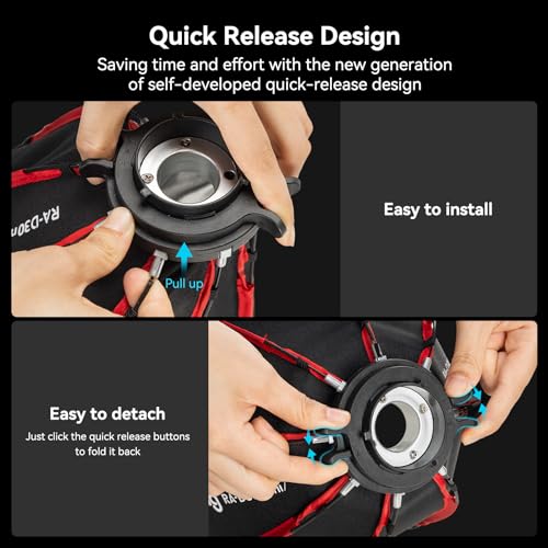 SmallRig Mini Parabolic Softbox RA-D30 29cm Quick Release, Compatible with SmallRig RC60/RC100 Series COB LED Video Light - Image 2