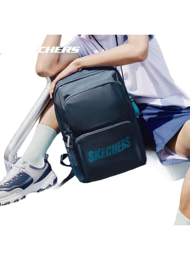 SKECHERS حقيبة ظهر لابتوب بسعة كبيرة للطلاب الجامعيين، حقيبة مزدوجة الكتف L320U196 - Image 2