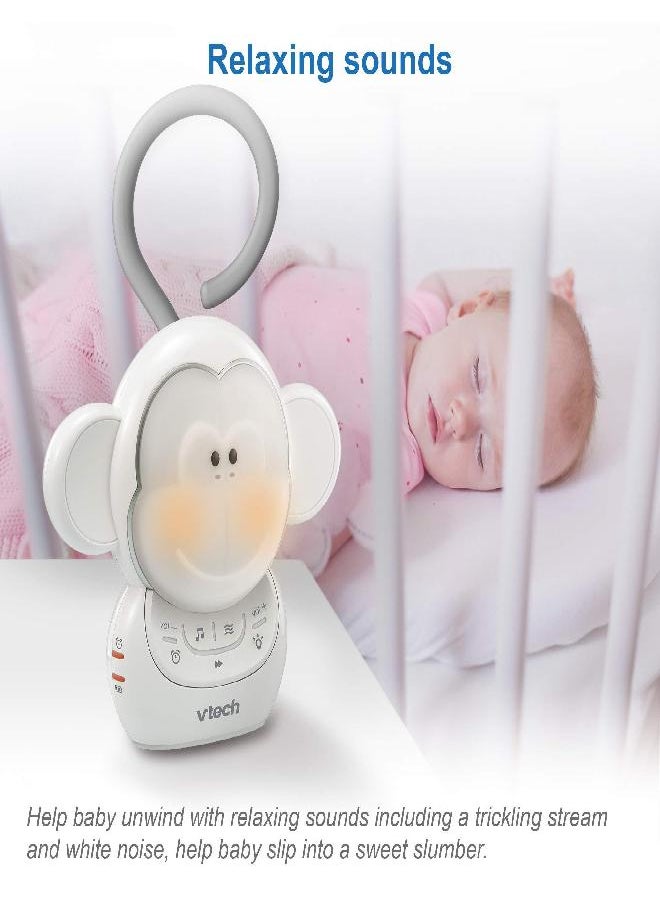 VTech BC8211 Myla The Monkey Baby Sleep Soother with a White Noise Sound Machine Featuring 5 Soft Ambient Sounds, 5 Calming Melodies & Soft-Glow Night Light, 1 Count (Pack of 1)