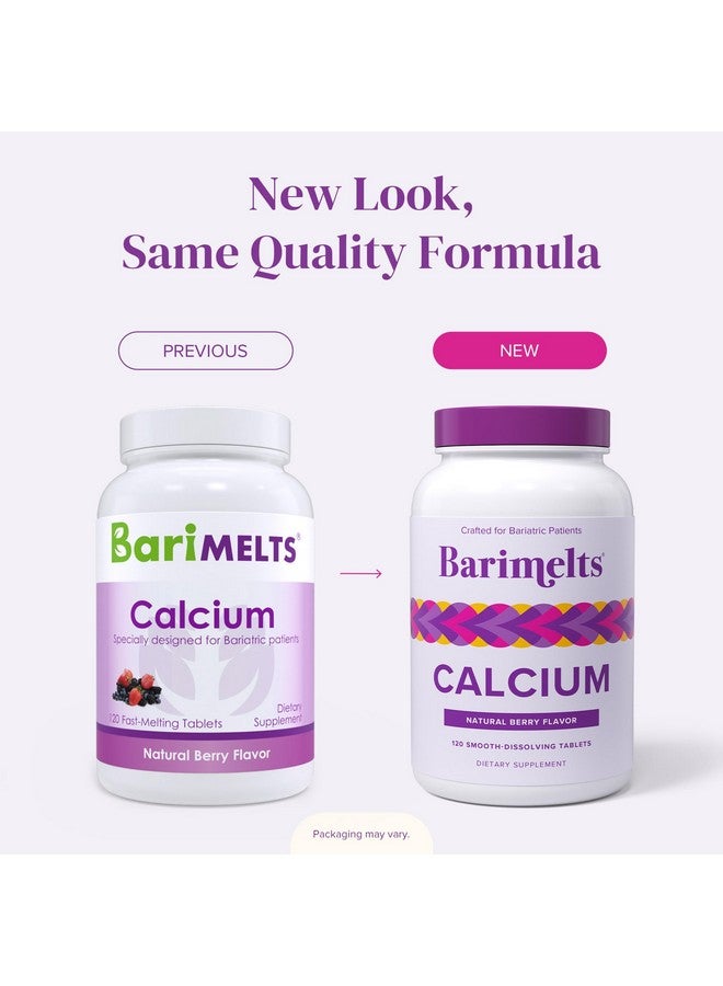 Barimelts Calcium Citrate with Vitamin D3 & Magnesium, 120 Smooth-Dissolving Tablets (1-Month Supply), Bariatric Calcium Supplements for Women, Natural Berry Flavor - Image 2