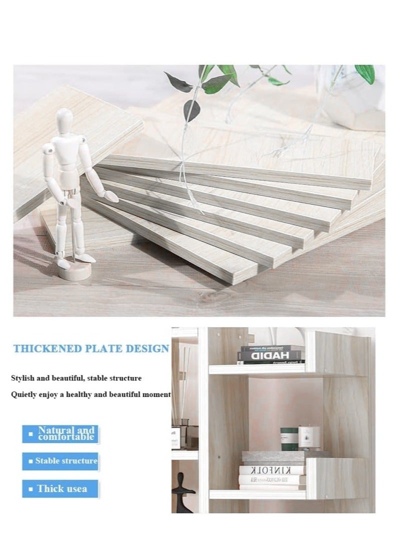 والالا خزانة كتب خشبية قائمة بذاتها ذات 10 طبقات ومنظم رف الكتب، رف تخزين المكتب المنزلي، رف العرض المنزلي - Image 4