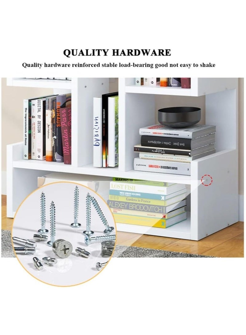 والالا خزانة كتب خشبية قائمة بذاتها ذات 10 طبقات ومنظم رف الكتب، رف تخزين المكتب المنزلي، رف العرض المنزلي - Image 2