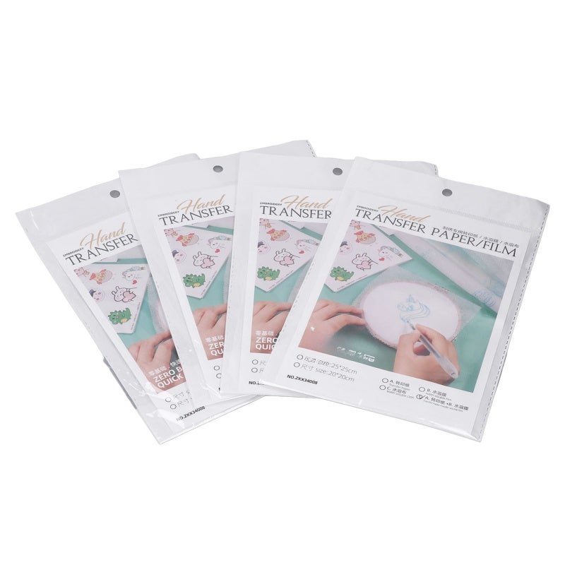Embroidery Transfer Paper: 4 Packages Easy Transfer - High Transfer Efficiency DIY Embroidery Accessories for Home Crafts and Embroidery Shops - Image 1