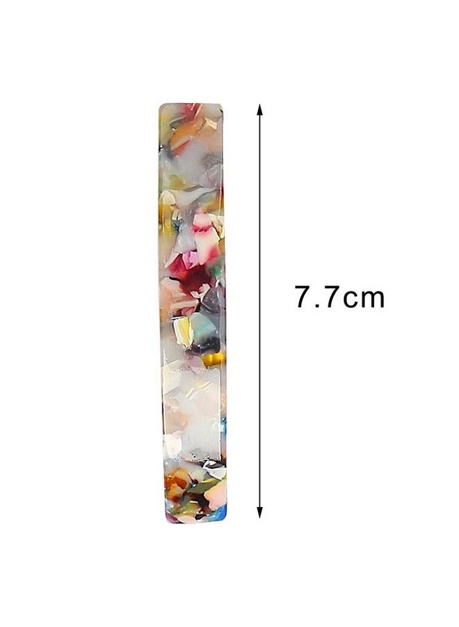 SUMAJU 6 Pcs Tortoise Shell Hair Barrettes Acetate Hair Barrettes Acrylic Hair Barrettes French Design Hair Clips Automatic Hair Clip For Women Ladies (2) - Image 4