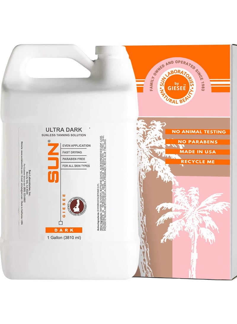 Sun Laboratories by Giesee Sun Laboratories By Giesee Ultra Dark Spray Tan Solution 1 Gallon - Self Tanner Spray Bottle Kit with Tanning Lotion, Face Tanner, and Non-Toxic Tanning Lotion, Ideal for Sunless Tanning 