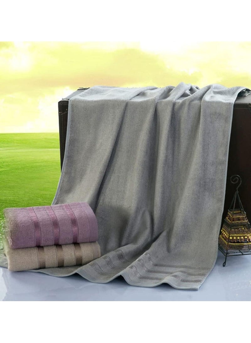 Bukela 3 Pieces Bath Towel Set, bamboo fiber towel set includes 1 bath towels of 70*140cm, 2 hand towels of 34*75cm,Ultra Soft Towel Set for Bathroom - Image 4