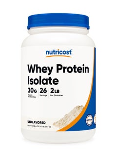 Whey Protein Isolate, 30 G Protein Per Serving, 26 Serving, 2 Lb Per Container - Unflavored Net Wt. 32.4 Oz