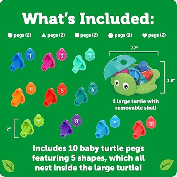 SEYMOUR THE COUNTING SHAPES SEA TURTLE, TODDLER LEARNING ACTIVITIES, SHAPE SORTER, TODDLER TOY, STACKING TOYS, OCCUPATIONAL THERAPY, FINE MOTOR GAMES - Image 5
