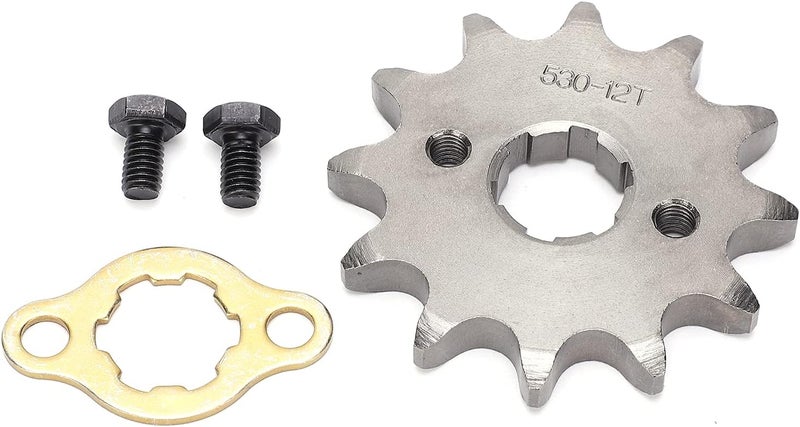 Front Sprocket,17mm 30mm Front Engine Sprocket with Mounting Accessory Steel Alloy 12T Tooth Fit for 530 Chain 530 17Mm 530 17mm 530 front engine sprocket - Image 1