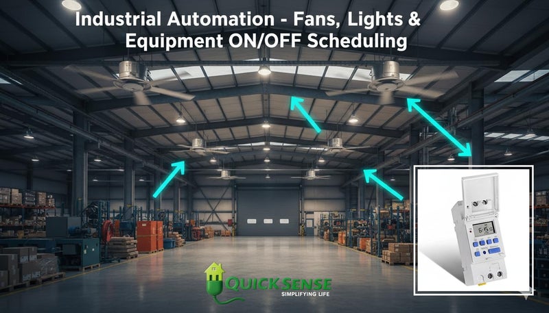 Quick Sense QS-T3 Digital Timer Switch | 30A Heavy-Duty Programmable Controller | DIN Rail Mount | 16 On/Off Schedules | LCD Display | Industrial & Home Automation - Image 3