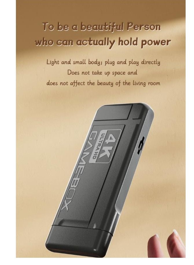 4K HD video game console, dual 2.4G wireless controllers, plug-and-play video game stick, built-in 15,000 games, retro handheld game console - Image 3