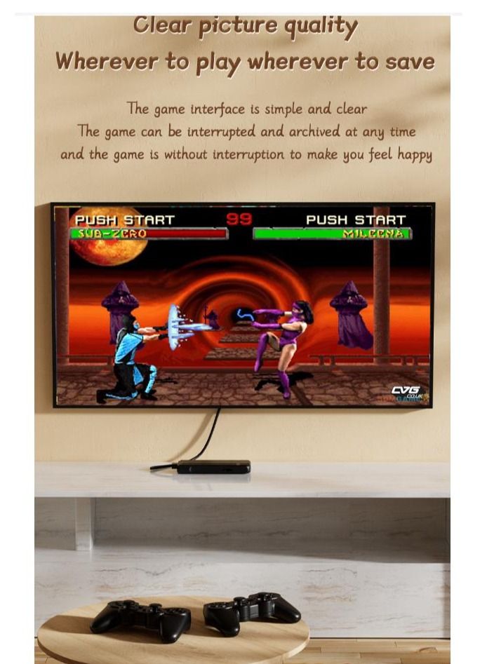 4K HD video game console, dual 2.4G wireless controllers, plug-and-play video game stick, built-in 15,000 games, retro handheld game console - Image 2