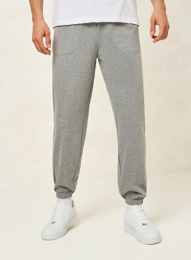 Styli Oversized Terry Jogger with Panel Pocket & Elasticated Cuff  - Image 1