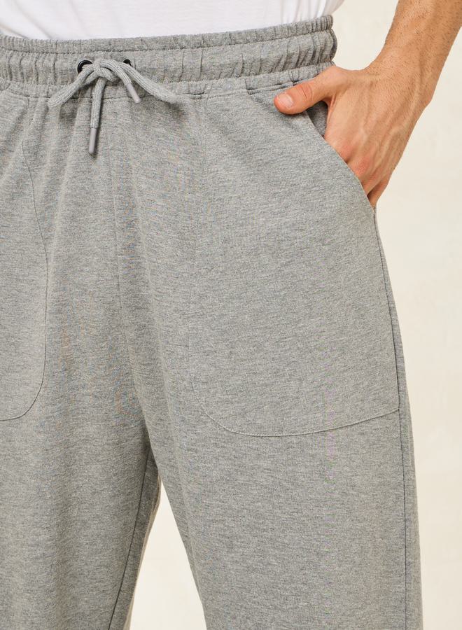 Styli Oversized Terry Jogger with Panel Pocket & Elasticated Cuff  - Image 3