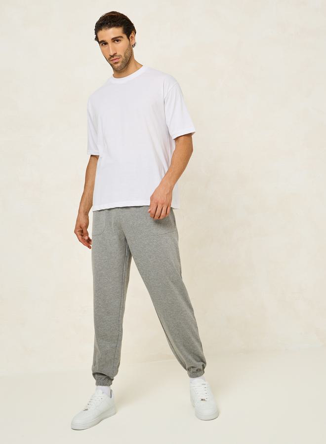 Styli Oversized Terry Jogger with Panel Pocket & Elasticated Cuff  - Image 2