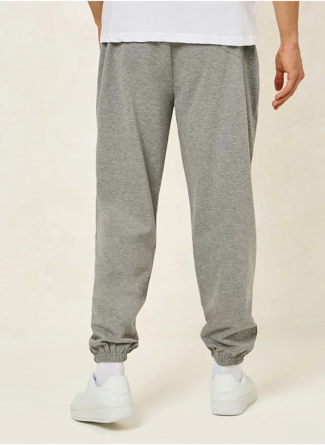 ستايلي Oversized Terry Jogger with Panel Pocket & Elasticated Cuff