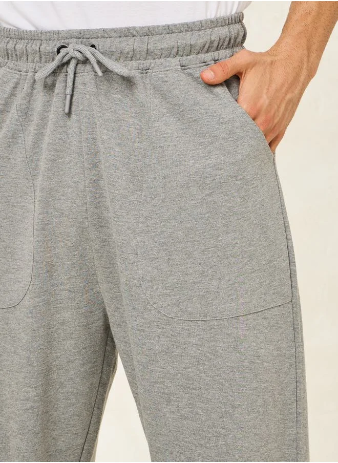 ستايلي Oversized Terry Jogger with Panel Pocket & Elasticated Cuff