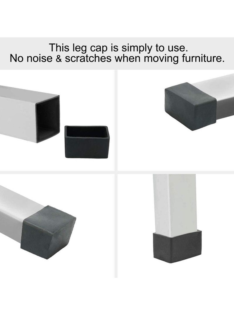 Zikra Rubber Chair Leg Caps End Pad Feet Cover Furniture Slider Floor Protector 8pcs 0.79" x 1.57"20x40mm Inner Size Reduce Noise Prevent Scratch Legs - Image 4