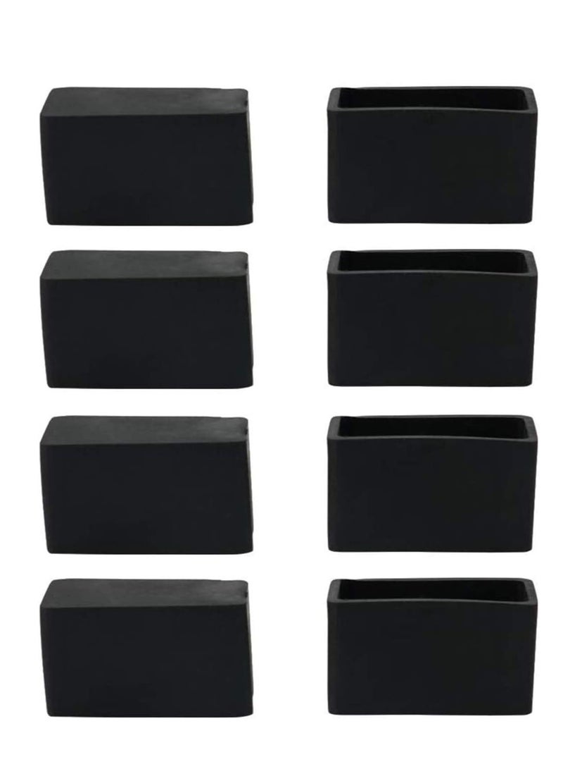 Zikra Rubber Chair Leg Caps End Pad Feet Cover Furniture Slider Floor Protector 8pcs 0.79" x 1.57"20x40mm Inner Size Reduce Noise Prevent Scratch Legs - Image 1