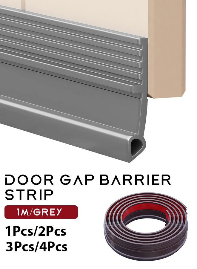 Door Draft Stopper, 100 cm Length Under Door Seal, Door Sweep for Exterior & Interior Doors, Door Bottom Draft Blocker Dust and Noise Insulation  - Image 1