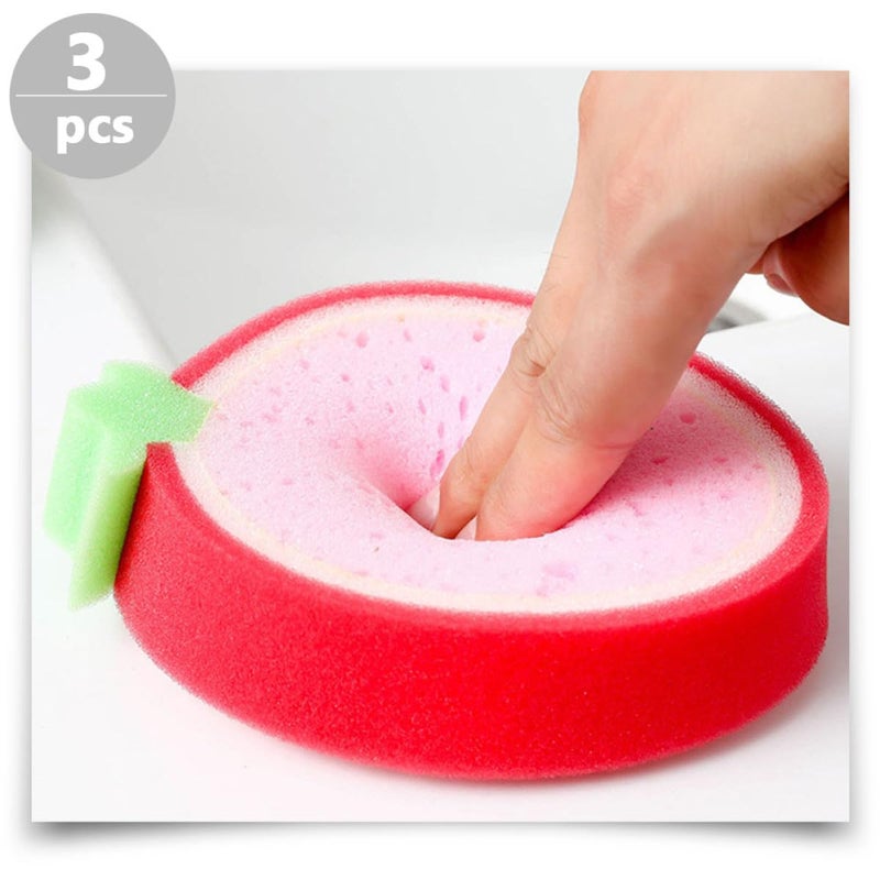 Thickened Exfoliating Fruit Bath Sponges 6pcs Set with Strawberry Mango Orange Shapes - Image 5
