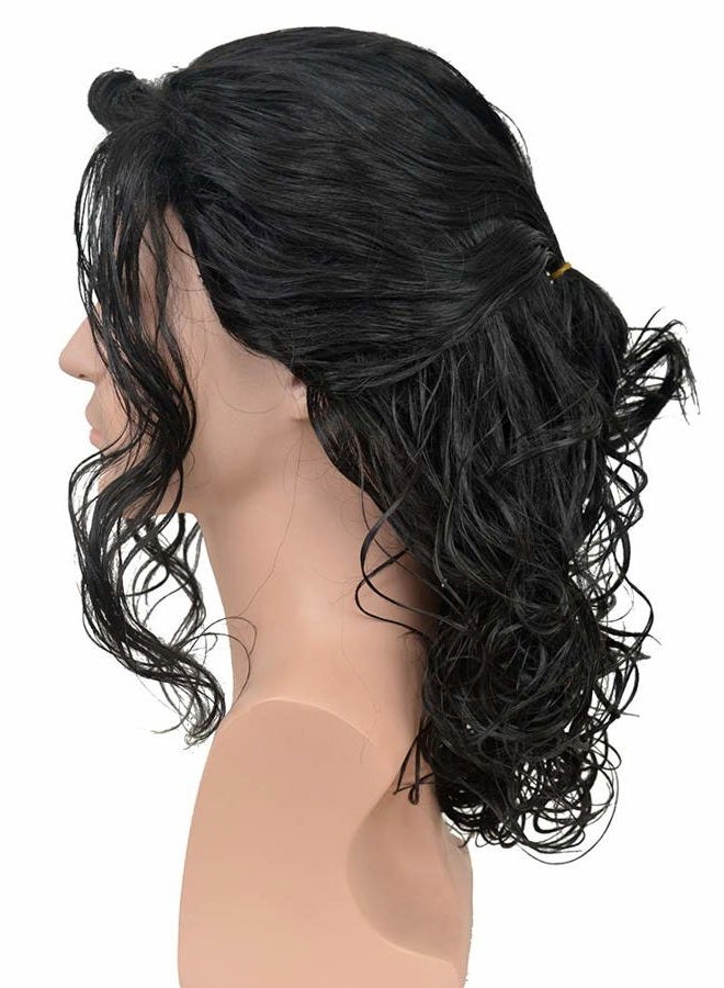 SiYi Long Curly 80s Men Fashion Smart Rocker Style Wig costume Hairstyle Cosplay wigs - Image 5