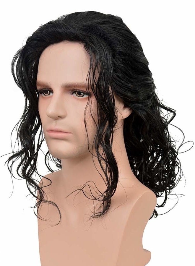 SiYi Long Curly 80s Men Fashion Smart Rocker Style Wig costume Hairstyle Cosplay wigs - Image 1