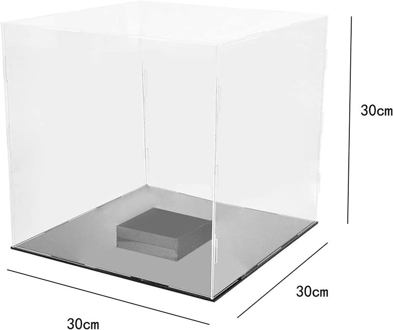 klarako30x30x30cm Clear Case Box Dustproof Cube Perspex for Basketball Display - Image 2