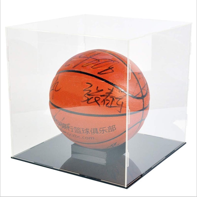 klarako30x30x30cm Clear Case Box Dustproof Cube Perspex for Basketball Display - Image 4