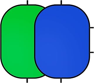 Selens Selens 59x39.3 inches Green Screen Backdrop for Photography, 2-in-1 Collapsible Backdrop with Carry Bag for YouTube - Image 1