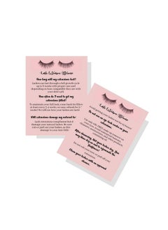 Cosmetology Supply Lash Extension After Care Instruction Cards For Clients | Post Card Size 4.25 X 5.5" Inches | 30 Pack  - Image 2