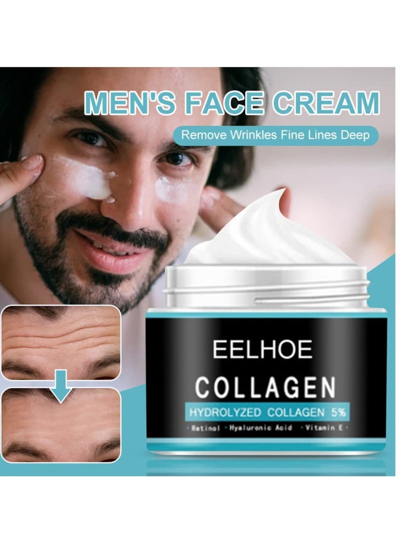 إيلهو كريم كولاجين للرجال، جل مرطب للتجاعيد ومضاد للشيخوخة للرجال، لوشن لشد البشرة وشد الوجه (CC1) - Image 2