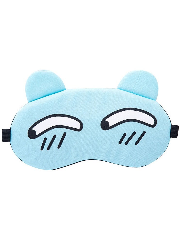 Cute cartoon expression sleeping eye mask sleeping eye mask soft and comfortable eye mask eye mask children men women airplane travel nap night sleep  - Image 1