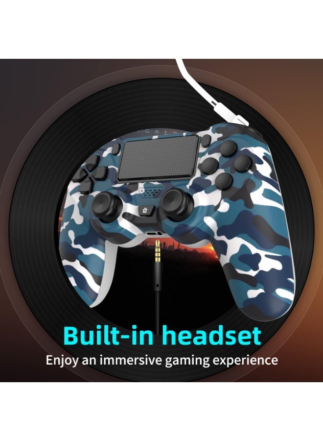 وحدة تحكم لاسلكية Dualshock 4 لجهاز PS4، لون أزرق مموه - Image 2