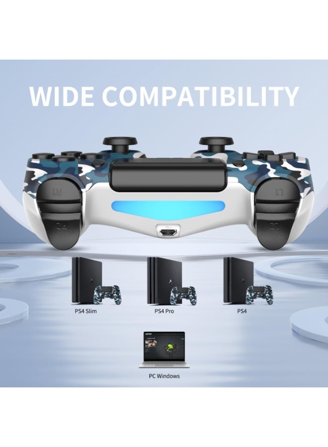 وحدة تحكم لاسلكية Dualshock 4 لجهاز PS4، لون أزرق مموه - Image 4