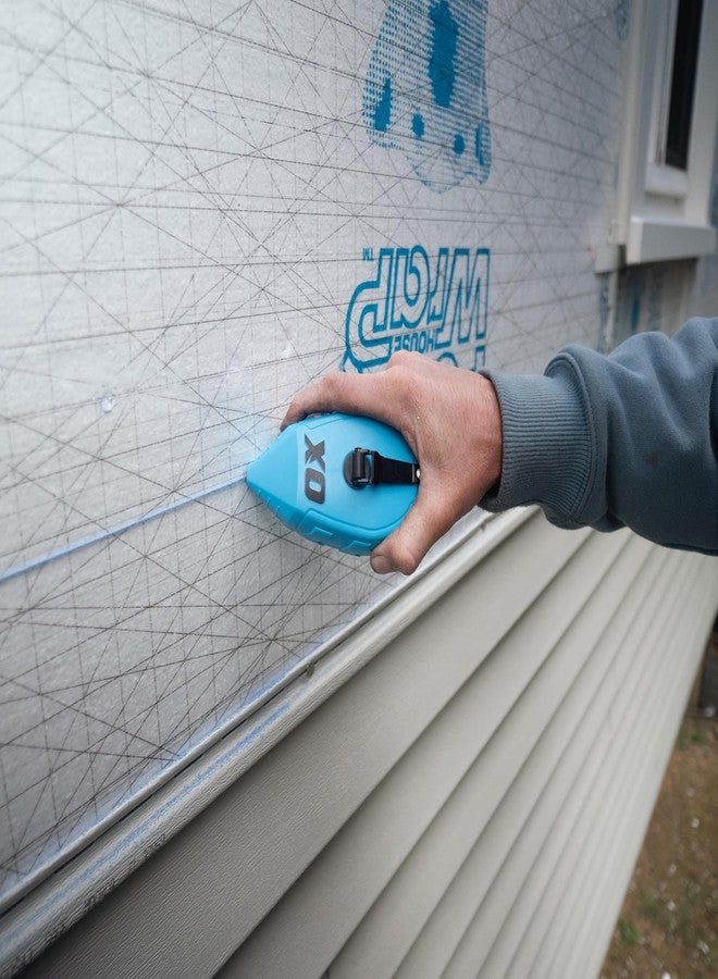 OX Pro Contractor Chalk Line 100ft Cotton Nylon Bold Line with Pointed Tip and ABS Plastic Body - 1:1 Gear Ratio Chalk Box Professional Grade Chalk Reel Tool OX-T630502 - Image 2