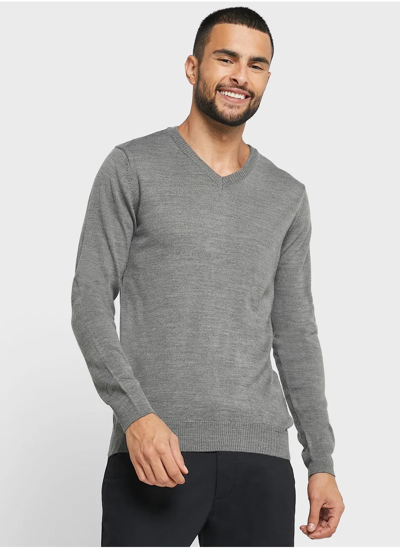 Robert Wood Wool V Neck Sweater