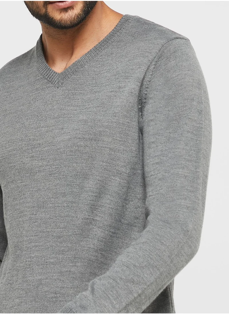 Robert Wood Wool V Neck Sweater