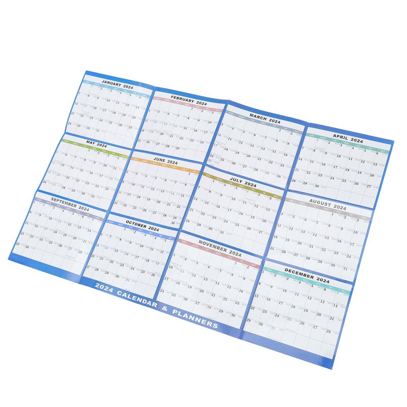 2024 Large Double Sided Laminated Erasable Wall Calendar Monthly Daily Planner for Office Home - Image 2