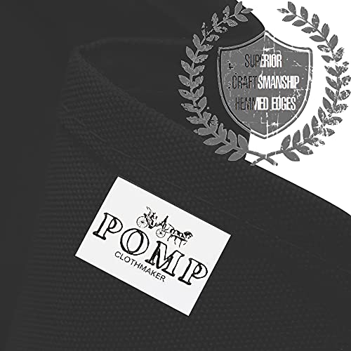 Pomp Black 52" x 52" Inch Square Premium Polyester Tablecloth | Wrinkle + Stain Resistant Easy Care Fabric | Fits Square or Round Table - Image 4