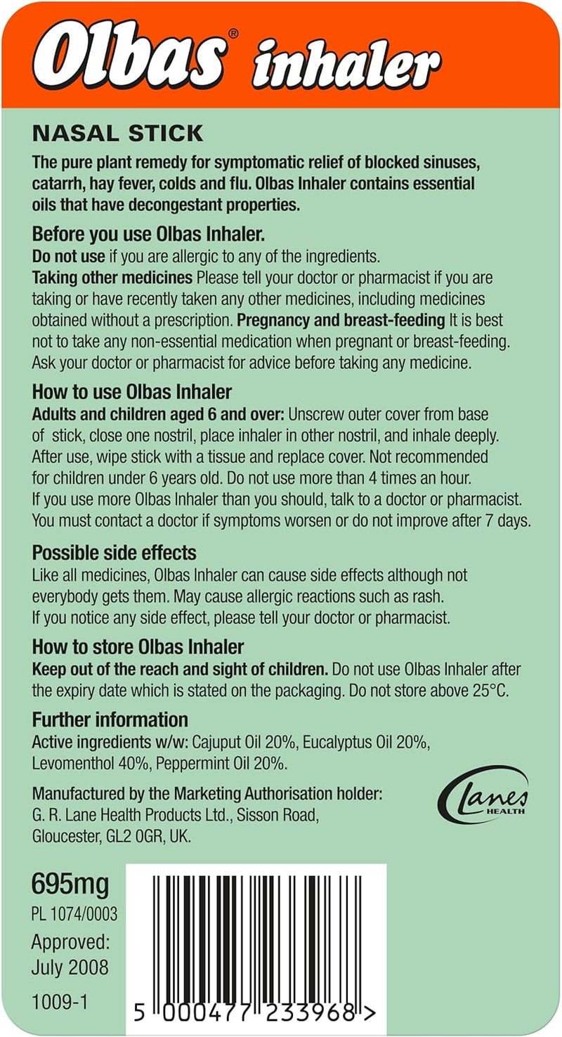 Olbas Inhaler Nasal Stick - Image 2