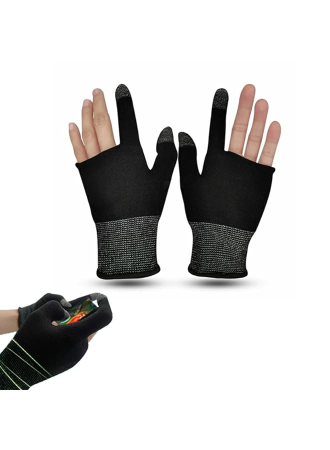 Beauenty E Sports Gaming Gloves Gaming Finger Sleeves Anti Sweat Breathable Thumb Sleeves For Highly Sensitive Nano Silver Fiber Material Plus Nylon For Pubg Mobile Phone Games Accessories - Image 1