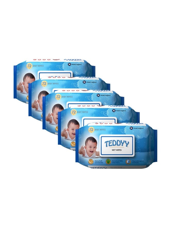 TEDDYY Baby Easy Pant Diapers Small 78 Count Pack of 1 & Baby Wet Wipes With Lid 72s Pack of 5 - Image 2
