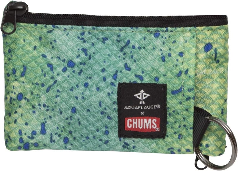 Surfshorts Wallet - Lightweight Slim Wallet w/RFID Blocking Card - Zippered, Minimalist Wallet w/Key Ring - Patterns
