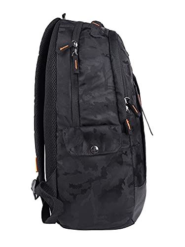 Gear Jacquard 26L Medium Water Resistant Standard 4 Compartment Backpack With Rain Cover/School Bag/College Bag/Daypack/Casual Backack For Girls/Men/Women (Camo Black), 28 Litre - Image 4