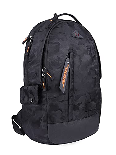 Gear Jacquard 26L Medium Water Resistant Standard 4 Compartment Backpack With Rain Cover/School Bag/College Bag/Daypack/Casual Backack For Girls/Men/Women (Camo Black), 28 Litre - Image 3