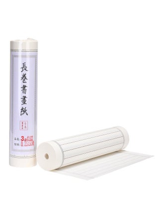 Chinese Calligraphy Brush Writing Practice Paper, Xuan Paper Roll Rice Paper Calligraphy With Vertical Grids, 35Cm X 50M(13.8In X 164Ft), Half Raw Ripe Xuan Paper, 3Cm/Grid, White - pzsku/Z5C4BF5F3C6664940A7B3Z/45/_/1733730412/f30ea654-79f5-4550-8755-35322e5794db