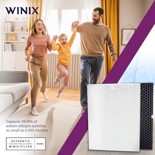 Winix Genuine Winix 116130 Replacement Filter H for 5500-2 Air Purifier, 16.25"L x 12.5"W x 1.5"Th, White - Image 3