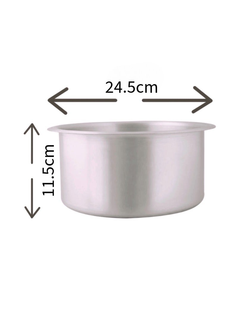 ايدا قدر طهي سميك من الألومنيوم مع غطاء فضي - Image 3